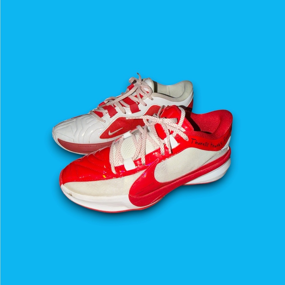 Nike Zoom Freak 5 EP White red Low top basketball shoes FV1933 600 Size 8 - Picture 5 of 7